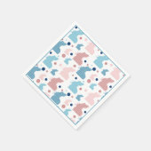 Spielerisches Silhouette Muster Serviette (Ecke)