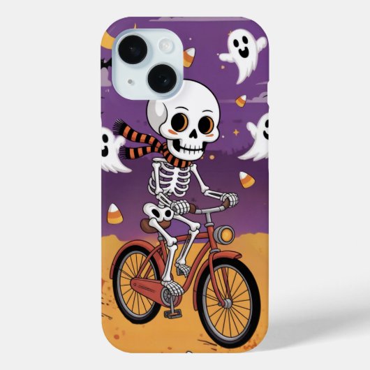 Spielerisches Skeleton Ghost Halloween iPhone /iPa Case-Mate iPhone Hülle (Rückseite)