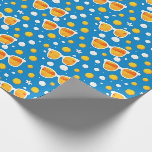 Spielerisches Sommersonnenbrillenmuster Geschenkpapier (Ecke)