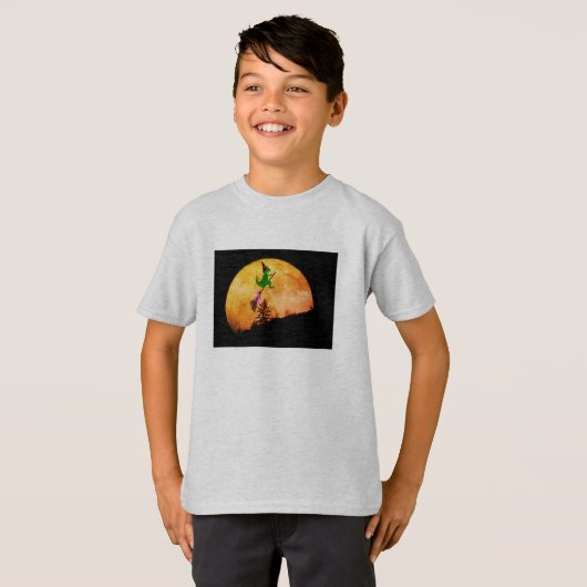 spielerisches T-Rex HexenHalloween-T-Shirt | Funny T-Shirt (Vorne ganz)