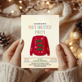 Spielerisches Ugly Sweater Christmas Party - Spaß Einladung
