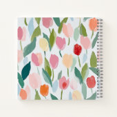 Spielerisches und fröhliches Tulips Squared Notebo Notizblock (Rückseite)