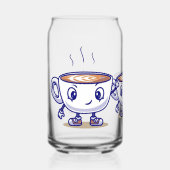 Spielerisches und lustiges Kaffeedesign Dosenglas (Vorderseite)