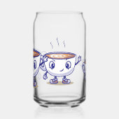 Spielerisches und lustiges Kaffeedesign Dosenglas (Links)