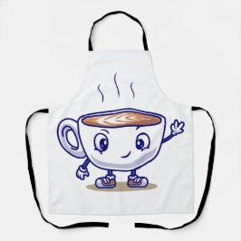 Spielerisches und lustiges Kaffeedesign Schürze