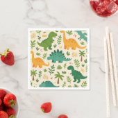 Spielerisches urzeitliches Dinosaurier-Muster Kind Serviette (Beispiel)