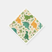 Spielerisches urzeitliches Dinosaurier-Muster Kind Serviette (Ecke)