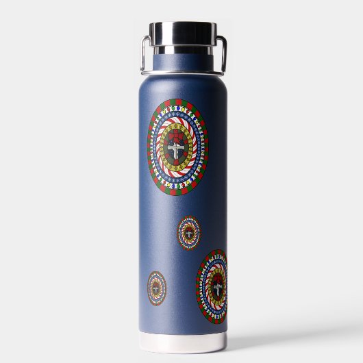 Spielerisches Weihnachten Trinkflasche (Rückseite)