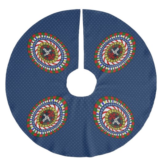 Spielerisches Weihnachtsbaumrock Polyester Weihnachtsbaumdecke (Vorderseite)