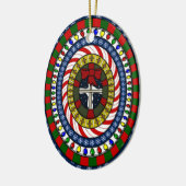 Spielerisches Weihnachtsgeschenk Keramik Ornament (Links)