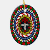 Spielerisches Weihnachtsgeschenk Keramik Ornament (Hinten)