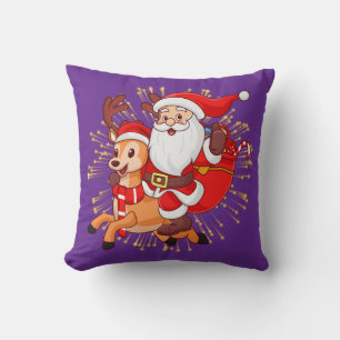 **"Spielerisches Weihnachtsmann-Design – Lustig un Kissen
