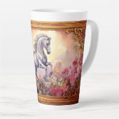 Spielerisches Weiße Pferd Milchtasse (Rechte Ecke)