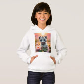Spielerisches Weiße Tiger-Cub in Indiens Feuchtgeb Hoodie (Vorne ganz)