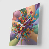 Spielerisches Zeitmesser: Einzigartige Wohngestalt Quadratische Wanduhr (Winkel)