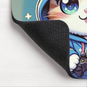 Spielerkatze in gemütlicher Umgebung Mousepad (Ecke)