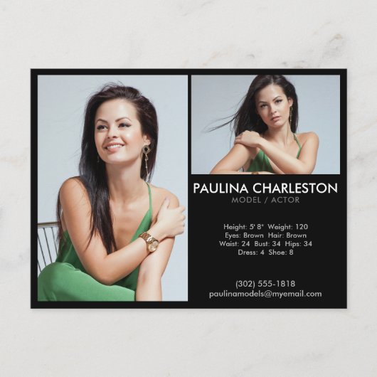 Spielermodell Comp/Zed Card 2 Foto Werbeaktion Postkarte (Vorderseite)