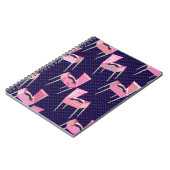 Spielermuster für Wild Fun Pink Fifties Record Notizblock (Linke Seite)