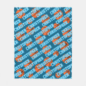 Spielername Basketball Ball Muster Fleecedecke (Vorderseite)