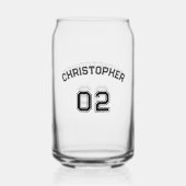 Spielername Jersey Nummer Game Day Partys Sports Dosenglas (Rückseite)