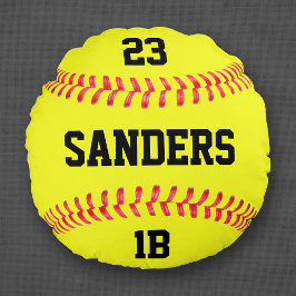 Spielername, Nummer und Position Fastfeld-Software Rundes Kissen