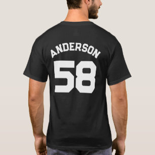 Spielername und Nummer Sports Jersey T-Shirt