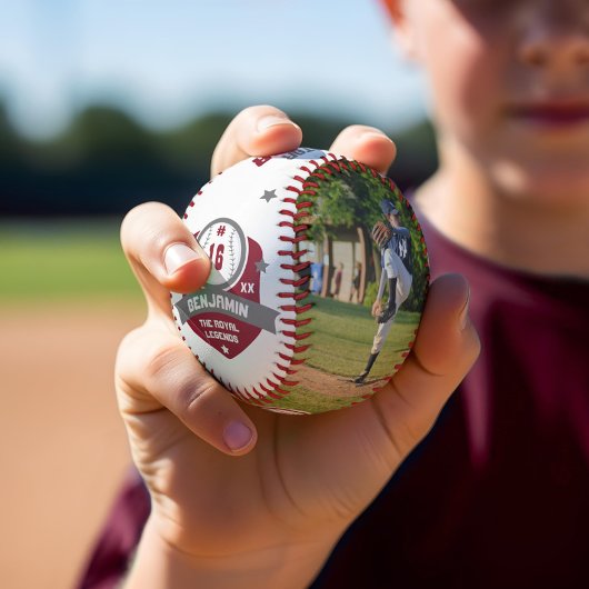 Spielername und Nummer Zwei Foto Sporty Baseball