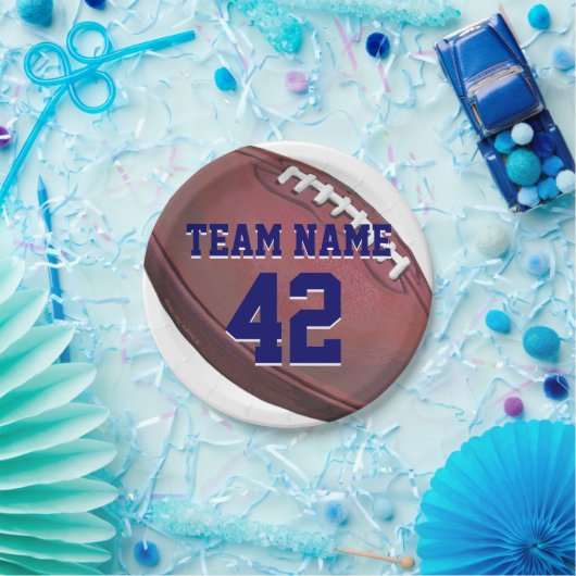 Spielername und Spielernummer Pappteller (Party)