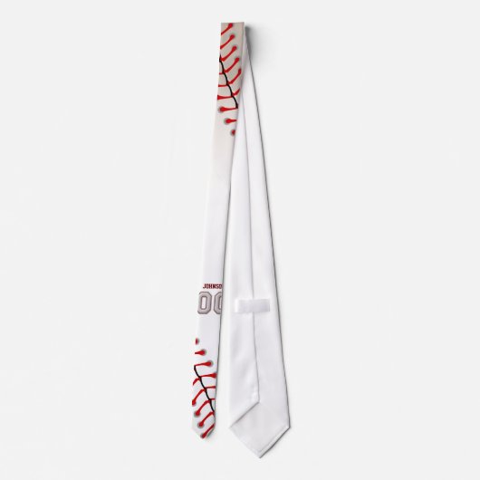 Spielernummer 00 - Coole Baseball-Sticks Krawatte (Rückseite)