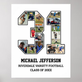 Spielernummer 31 FotoCollage des Senior Sports Tea Poster
