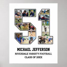 Spielernummer 51 FotoCollage des Senior Sports Tea Poster