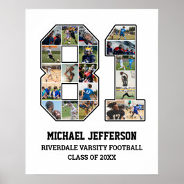 Spielernummer 81 FotoCollage des Senior Sports Tea Poster