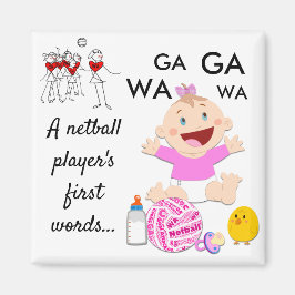 Spielerpositionen als lustiges Netball-Zitat Magnet