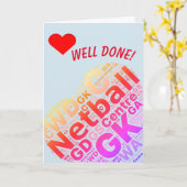 Spielerpositionen Herzdesign gut gemacht Netball Karte (Gelbe Blume)