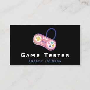 Spieletest Cute Retro Controller Gamer Entwickler Visitenkarte
