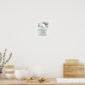 Spielezeichen Eukalyptus-Grün mit Ring Poster (Küche)