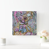 Spielezimmer-Uhr Quadratische Wanduhr (Zuhause)