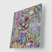 Spielezimmer-Uhr Quadratische Wanduhr (Winkel)