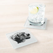 Spielfeld - Tischakzent Glasuntersetzer (Schrägansicht)