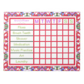 Spielfilm ADHD Girl's Women's Weekly Erinnerung Pl Notizblock (Vorderseite)