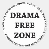 Spielfreie Zone Runder Aufkleber (Vorderseite)