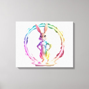 Spielful Bunny Bliss Leinwanddruck