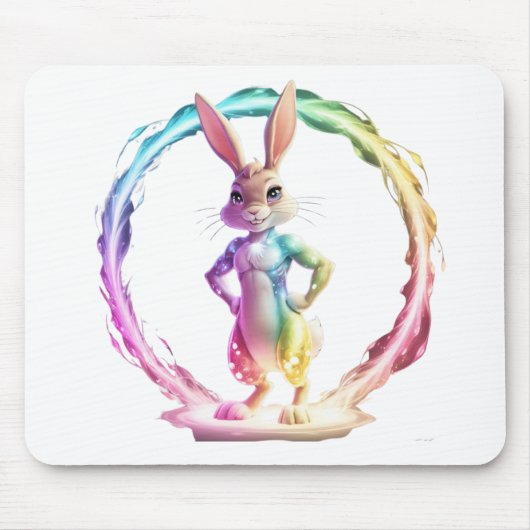 Spielful Bunny Bliss Mousepad (Vorne)