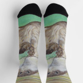Spielgemälde eines Flussotters Socken (Oben)