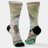 Spielgemälde eines Flussotters Socken (Gewinkelt)