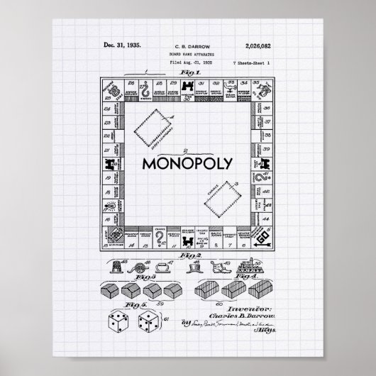 Spielgerät für Board 1935 - Patentart - Peper mit Poster (Vorne)