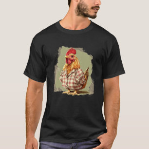 Spielhafter Hahn im niedlichen Pyjama für Bauernju T-Shirt