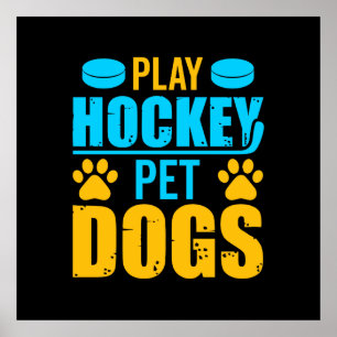 Spielhockey-Begleiter-Hunde Poster