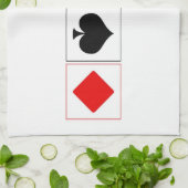 Spielkarte-Anzüge Handtuch (Gefaltet)