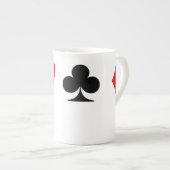 Spielkarte-Anzüge Porzellantasse (Vorderseite Rechts)